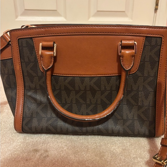 Michael Kors Brown and Tan Messenger Bag - Picture 3 of 4